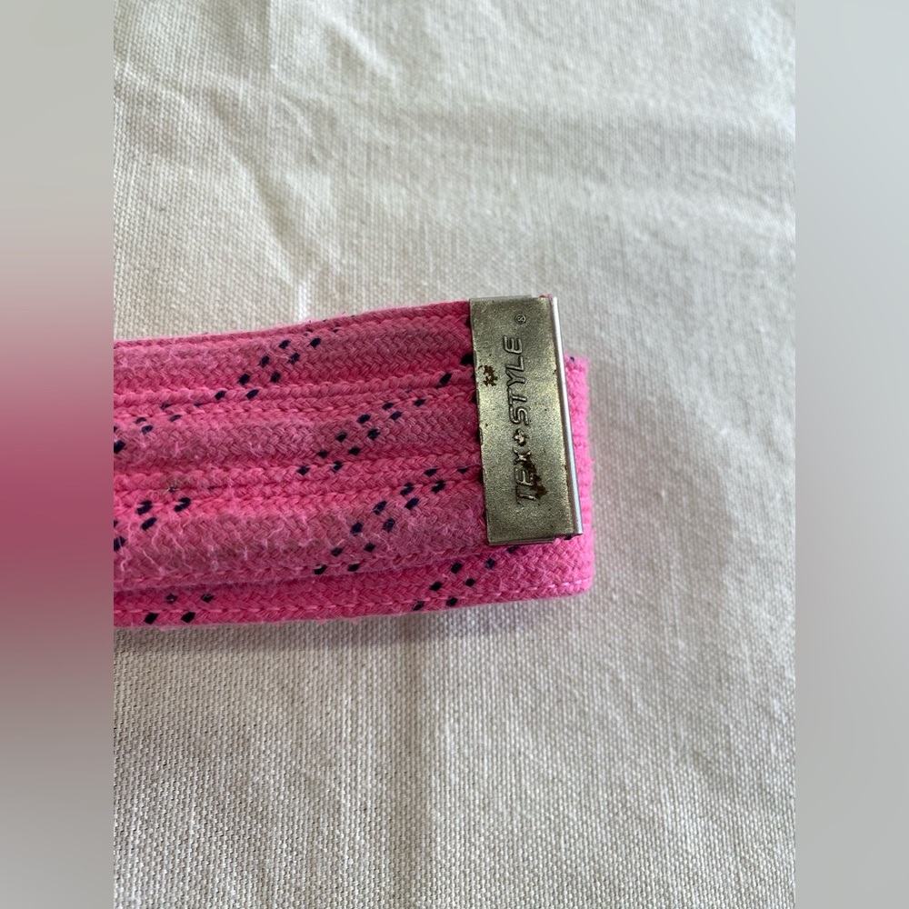 The Original Hockey Lace Belt Pink Cord Belt Adjustable Athletic Wear - Picture 3 of 5